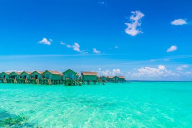 Güzel su Villa tropikal Maldivler Island  .