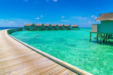 Güzel su Villa tropikal Maldivler Island  .