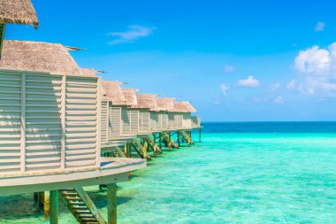 Güzel su Villa tropikal Maldivler Island  .