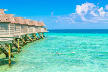 Güzel su Villa tropikal Maldivler Island  .