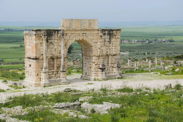 Romeinse Stad Van Volubilis Marokko — Stockfoto