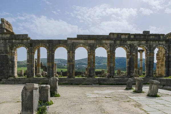 Romeinse Stad Van Volubilis Marokko — Stockfoto