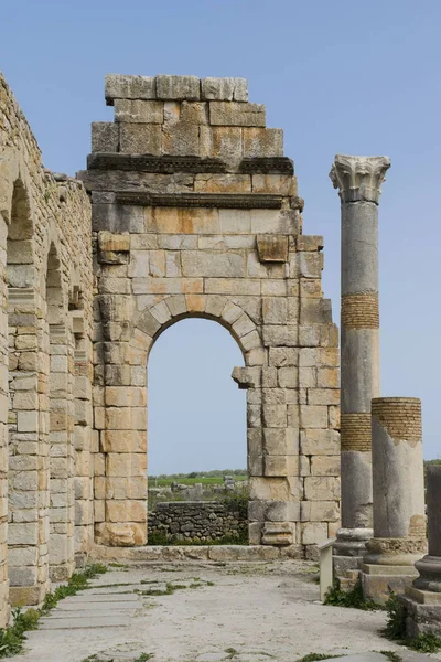 Romeinse Stad Van Volubilis Marokko — Stockfoto