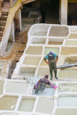 Fez, Medine'de eski tabakhane deri erkek resim
