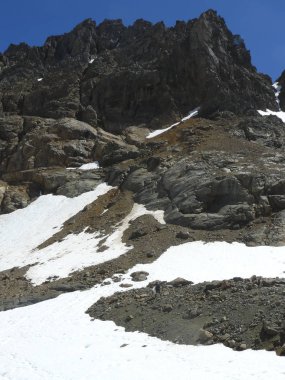 Gündüz, Güney Amerika'da karlı Andes Dağları'nın görünümü