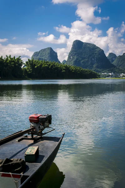 Landschap Van Yangshuo River Overdag China — Stockfoto