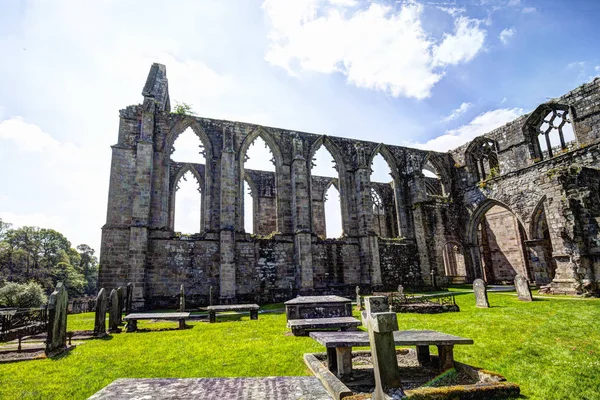 Ruïne Van Middeleeuwse Bolton Abbey Yorkshire Dales Verenigd Koninkrijk — Stockfoto