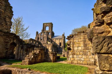 Ortaçağ Kirkstall Abbey Leeds, Büyük Britanya.