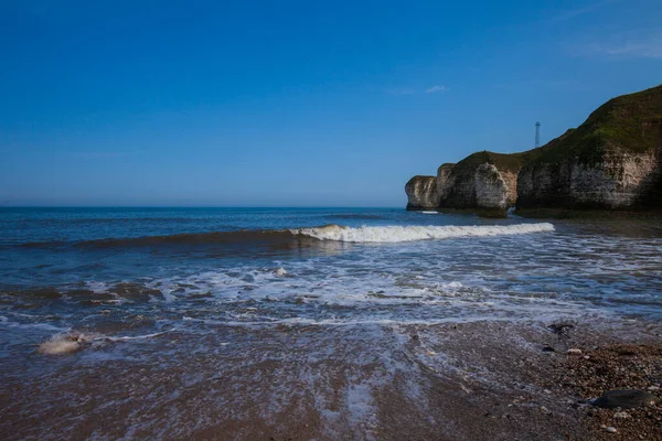 Vista Costa Mar Norte Flamborough Yorkshire Grã Bretanha — Fotografia de Stock