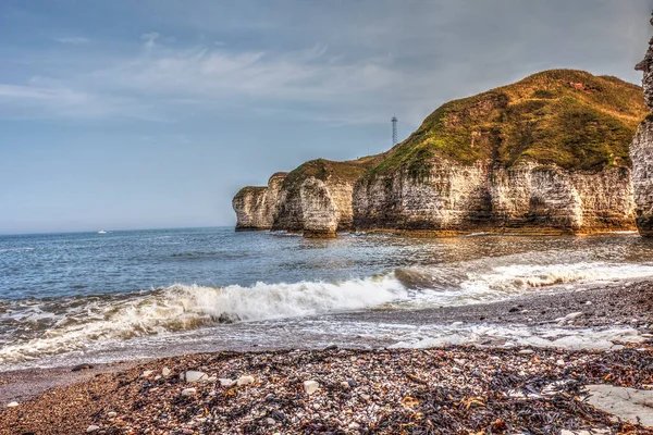 Vista Costa Del Mar Del Norte Flamborough Yorkshire Gran Bretaña — Foto de Stock