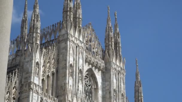 Duomo di Milano, Milan Cathedral in Milan, Italy — Stok video