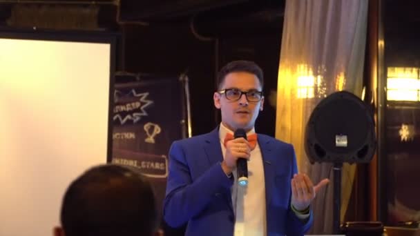 Presentazione aziendale all'evento formativo. Kiev, Ucraina 10.05.2019 — Video Stock