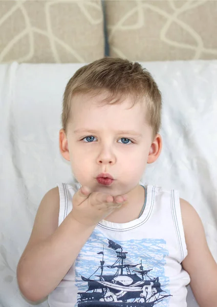 Boy Funny Expression His Face Emotions Portrait — Stock Photo, Image