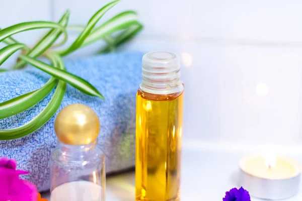 Procedimientos Spa Cuidado Cosmético Del Cuerpo Aceite Aromático Aromaterapia Cosmetología — Foto de Stock