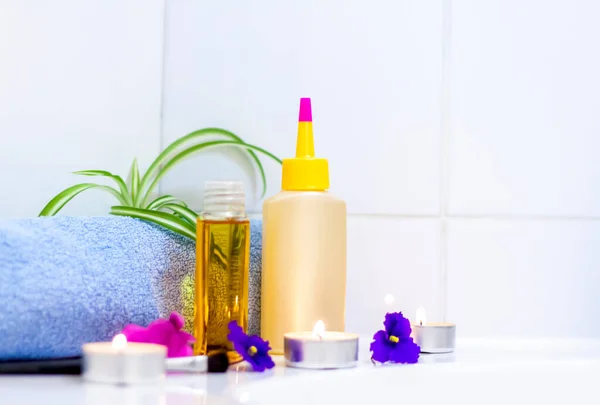 Procedimientos Spa Cuidado Cosmético Del Cuerpo Aceite Aromático Aromaterapia Cosmetología — Foto de Stock