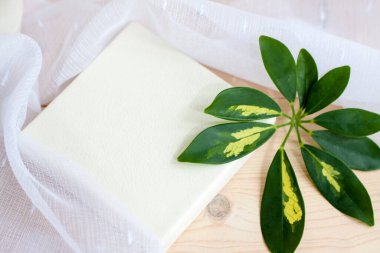 Kare kaidesi her şeyi desteklemek için deriyle kaplıdır. Tasarım için arka plan. Nesne ve renklerin hafif bileşimi.