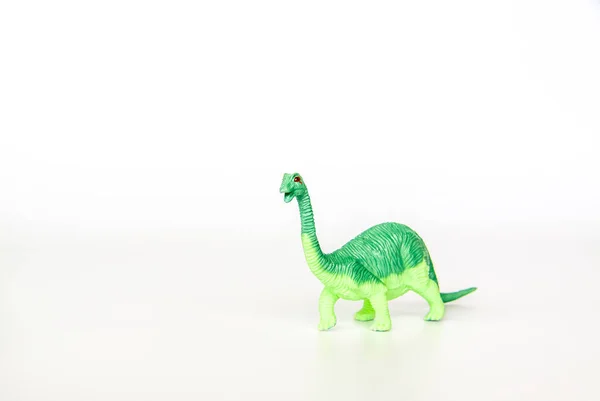 Dinosaurio Juguete Sobre Fondo Blanco Juguete Para Niños Concepto Juego —  Fotos de Stock