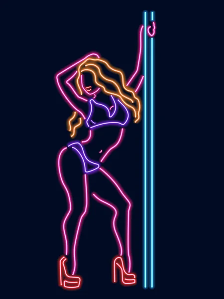 Bir kız bir pilon, Neon silüeti