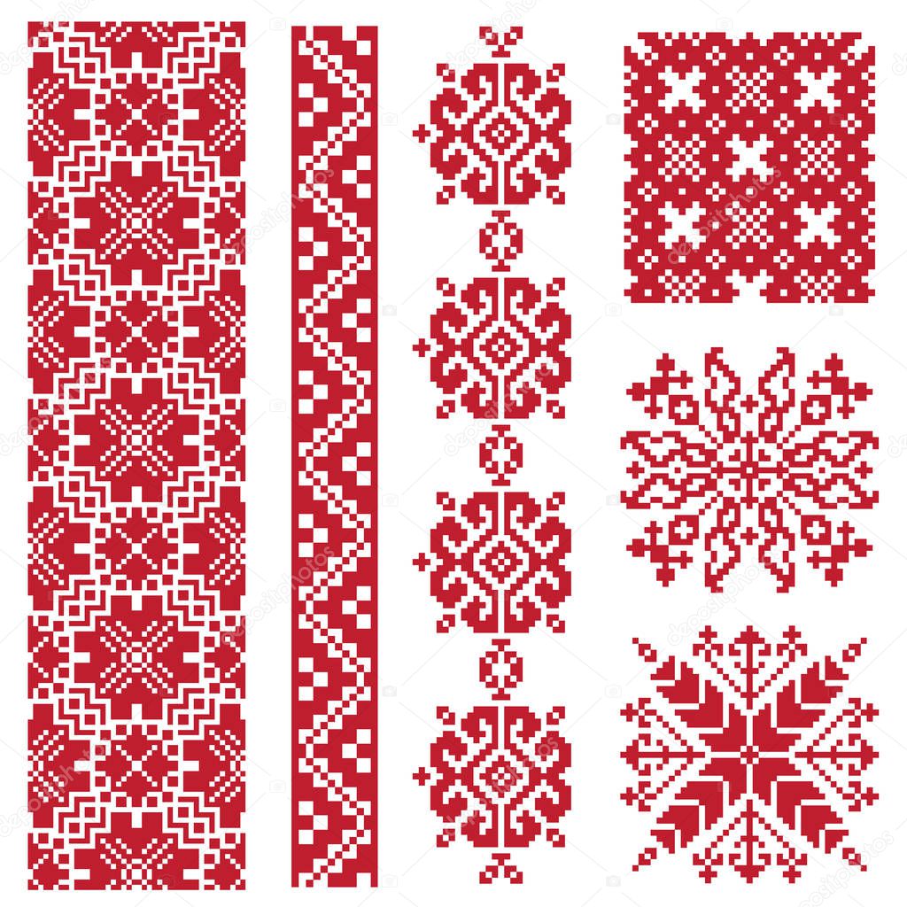 Ethnic vector seamless patterns