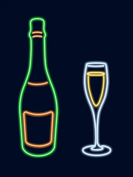 Neon şişe ve bardak
