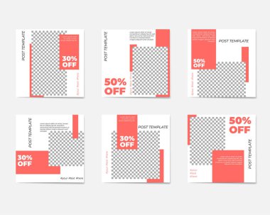 Sosyal medya mesaj şablonları için büyük bir set. Kişisel ve iş hesapları için.