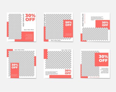 Sosyal medya mesaj şablonları için büyük bir set. Kişisel ve iş hesapları için.