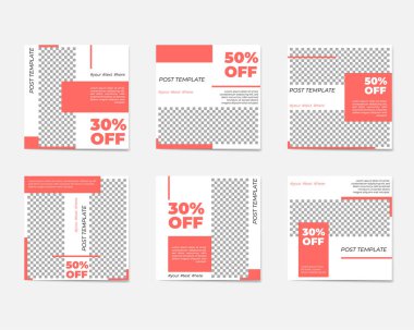 Sosyal medya mesaj şablonları için büyük bir set. Kişisel ve iş hesapları için.