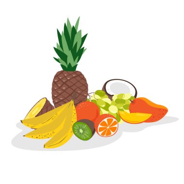 Farklı meyvelerin parlak bileşimi.