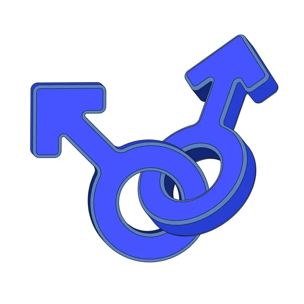 Ilustración vectorial de símbolos de género. Signos de género . — Archivo Imágenes Vectoriales