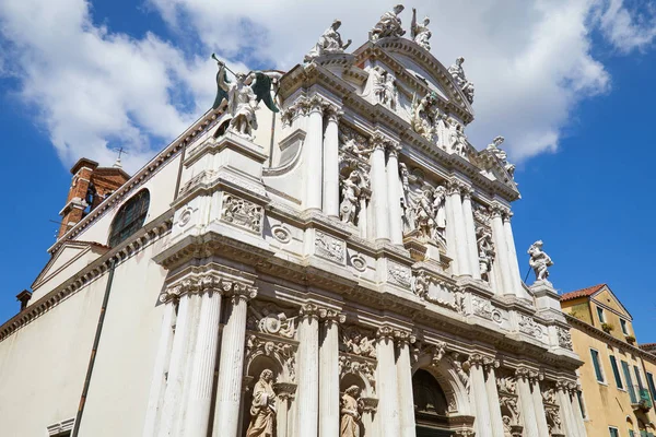 Venice Itália Agosto 2017 Santa Maria Del Giglio Fachada Barroca — Fotografia de Stock