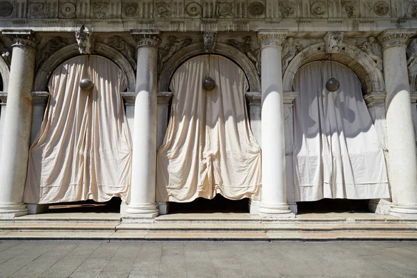 Auvents Arcade Venise Place Saint Marc Par Une Journée Été — Photo