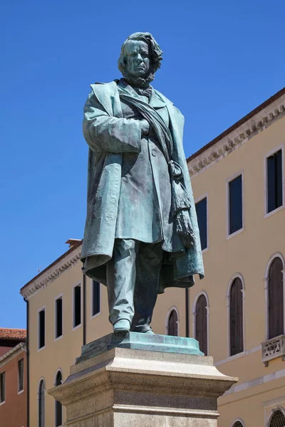 Statua Daniele Manin Luigi Borro 1826 1880 Una Soleggiata Giornata — Foto Stock