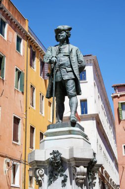 Carlo Goldoni heykel kaideye Antonio Dal Zotto (1841-1918) Venedik, İtalya tarafından ile