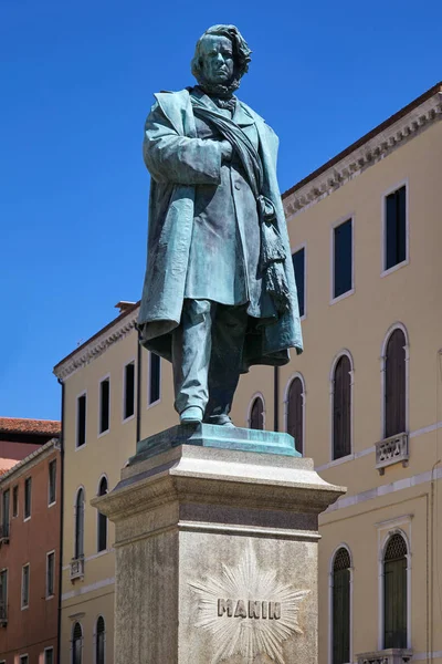 Daniele Manin Statue Luigi Borro 1826 1880 Venice Italy — Stock Photo, Image
