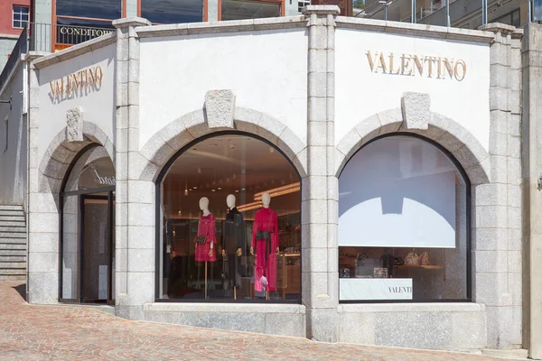 Sankt Moritz Suisse Août 2018 Magasin Luxe Valentino Par Une — Photo