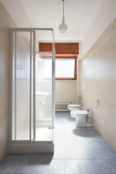 Simple bathroom in old apartment interior
