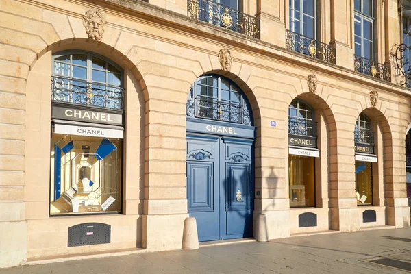 Paříž Francie Července 2017 Chanel Luxusní Obchod Náměstí Place Vendome — Stock fotografie