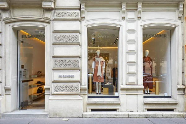 Παρίσι Γαλλία Ιουλίου 2017 Πολυτελές Κατάστημα Μόδας Jil Σάντερ Στο — Φωτογραφία Αρχείου