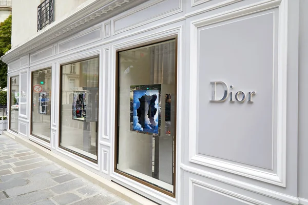 París Francia Julio 2017 Tienda Lujo Moda Dior Avenida Montaigne — Foto de Stock