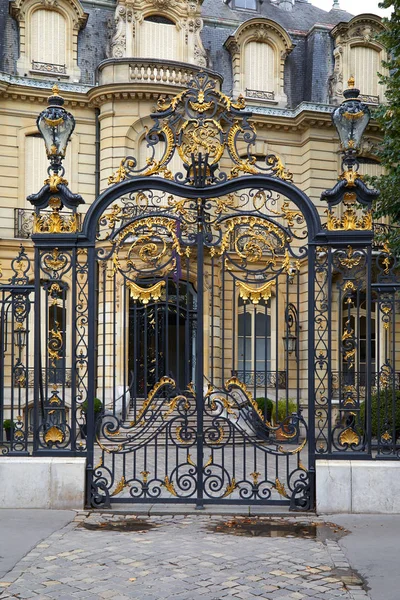 Paris France July 2017 Black Golden Gate Marcel Dassault Building — Stock Photo, Image