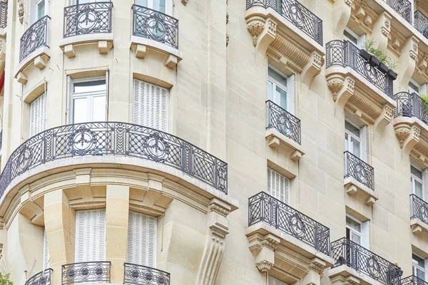 Париж Франція Липня 2017 Старовинний Розкішний Паризький Фасад Будівлі Літній — стокове фото