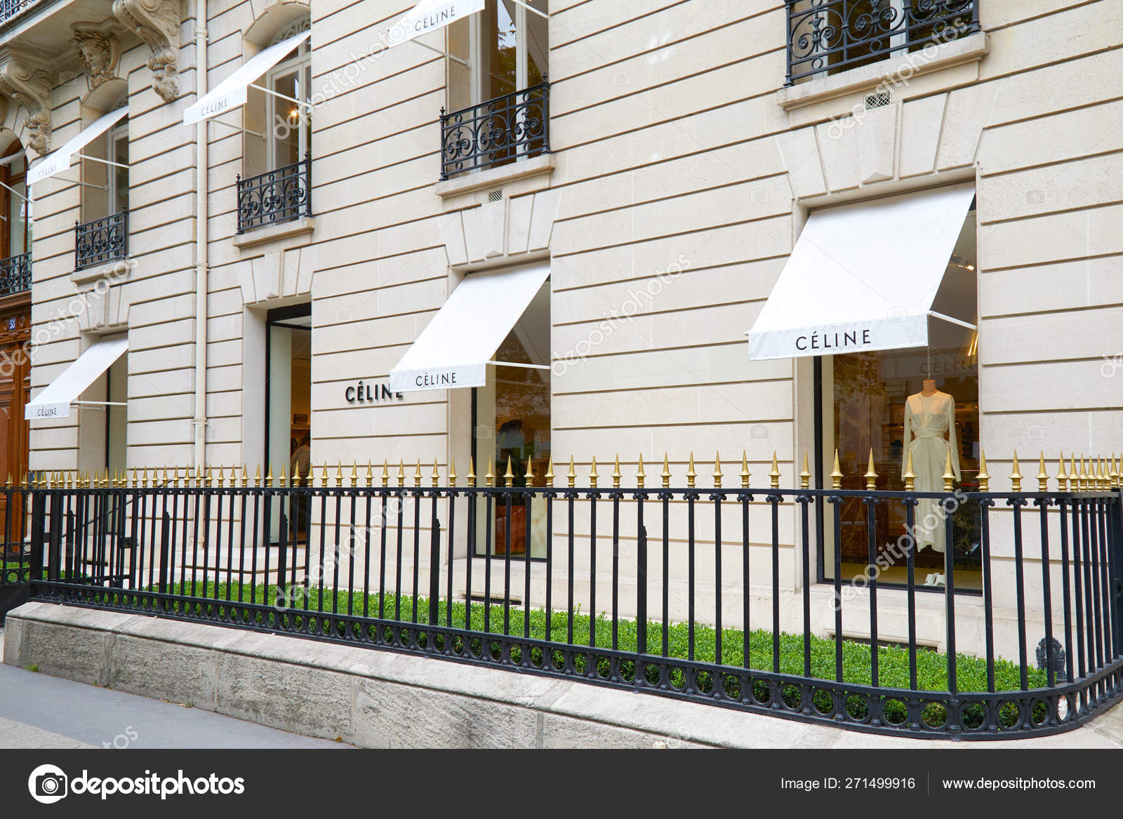 Celine fashion luxury store in avenue Montaigne in Paris, France