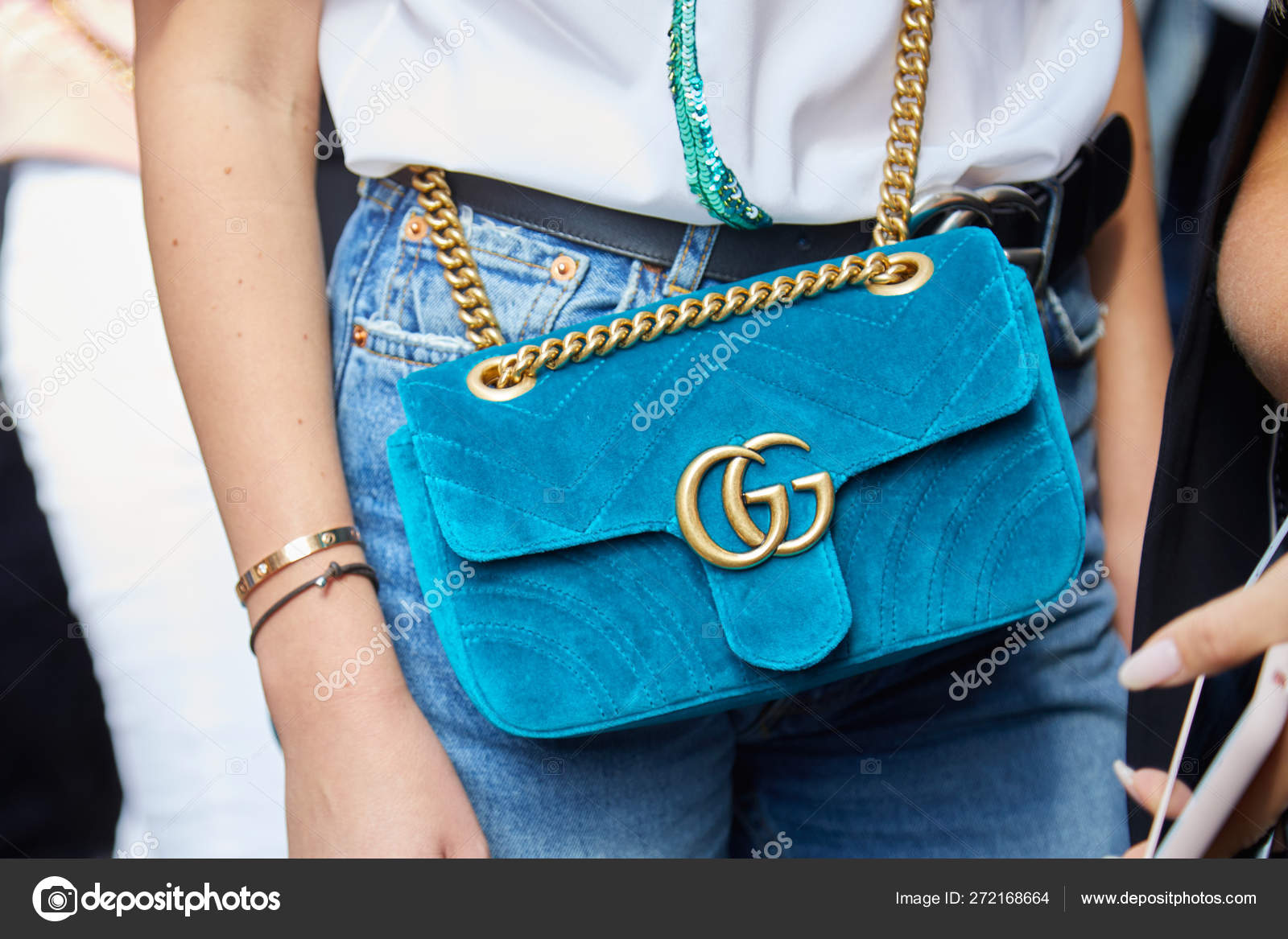 teal velvet gucci bag