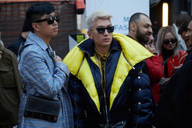 Milano - 13 Ocak: Neil Barrett defilesinden sonra görülen konuklar,