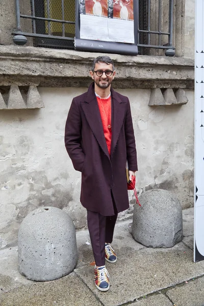 Milano - 22 Şubat: Max Mara moda sh önce Simone Marchetti — Stok fotoğraf