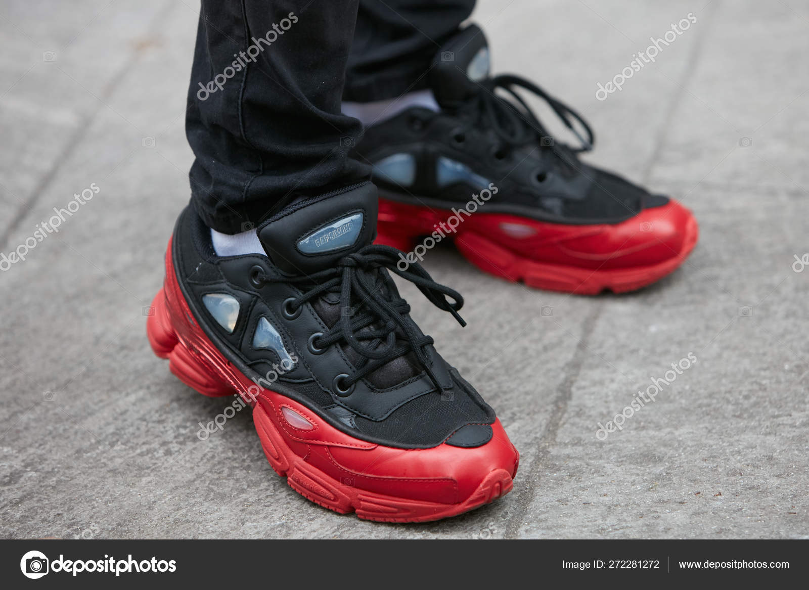 raf simons red and black