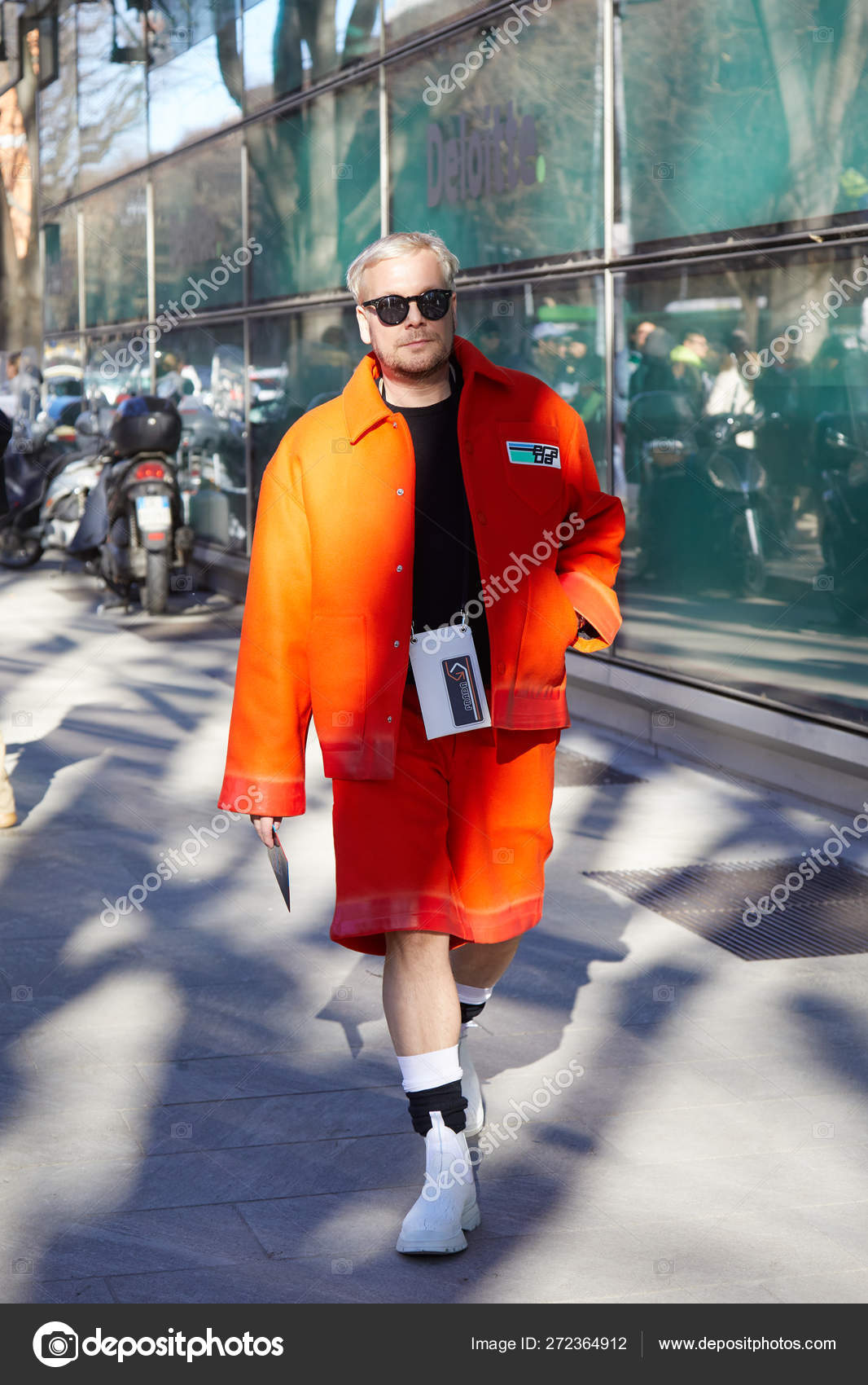 orange armani jacket