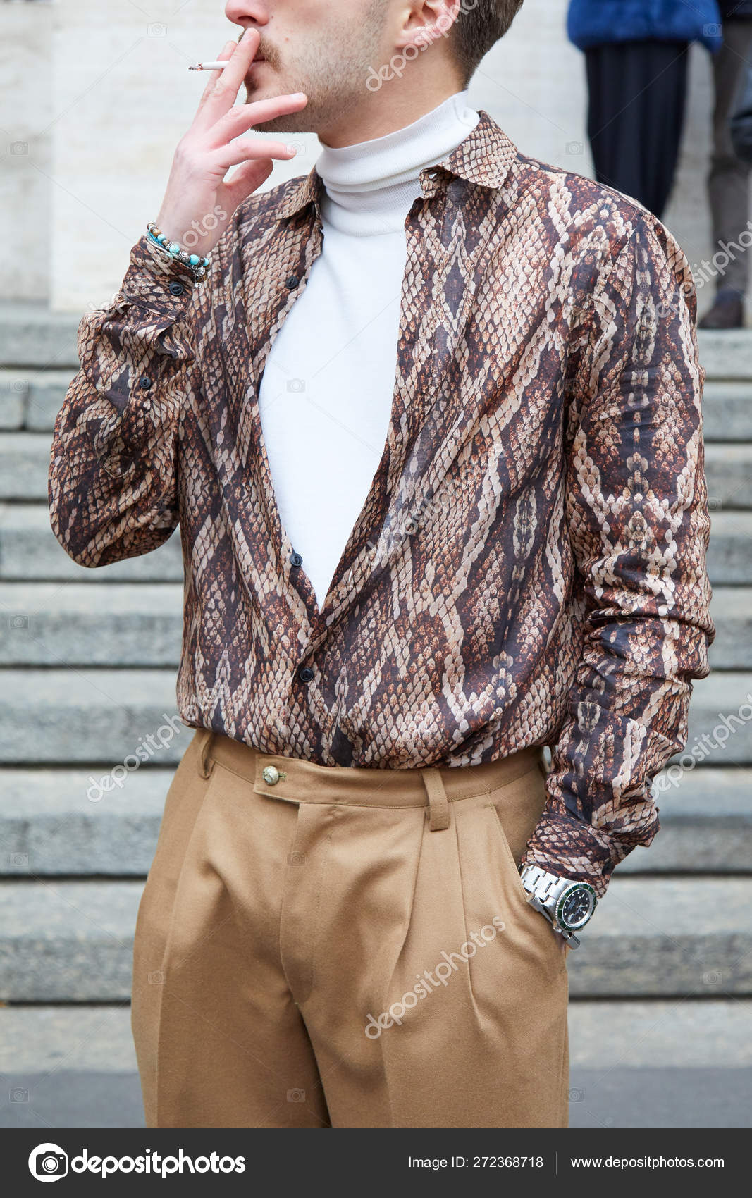 white turtleneck outfit men