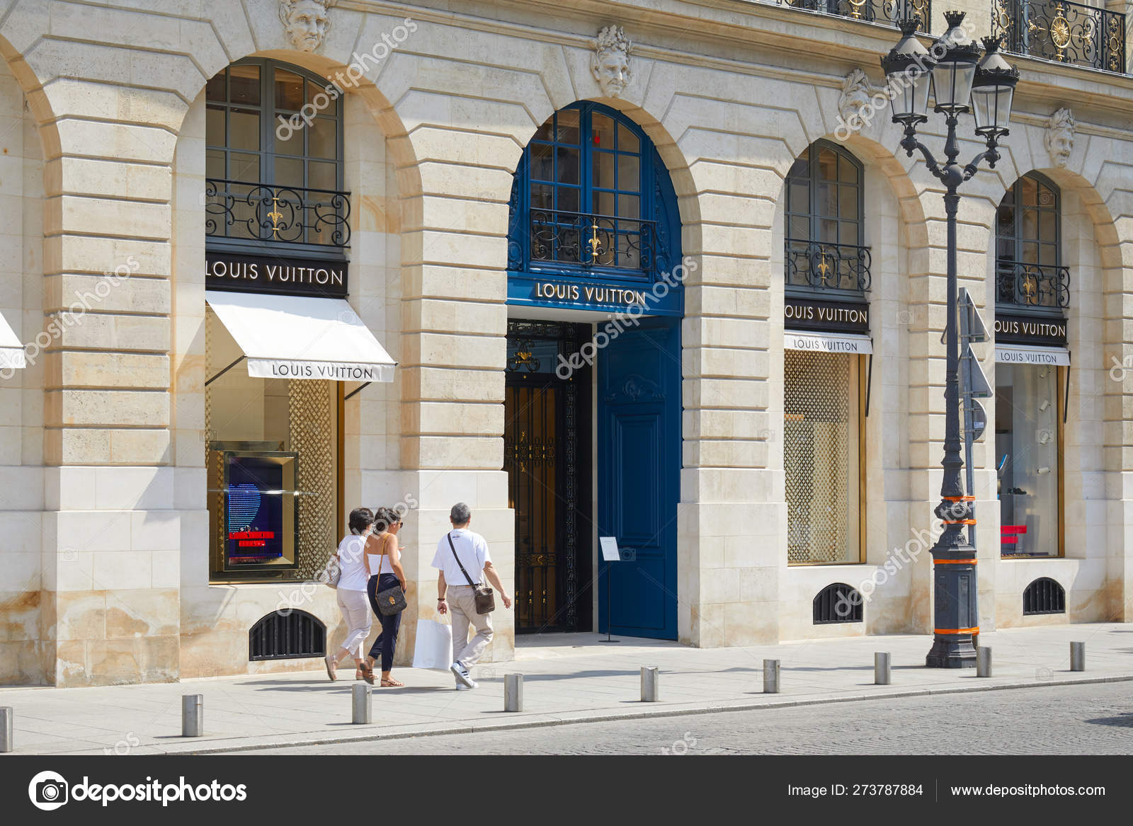 PARIS, FRANCE - JULY 07, 2018: Louis Vuitton store in place Vend