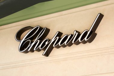 Chopard takı, Monte Carlo lüks mağaza işareti, Monako.